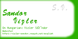 sandor vizler business card